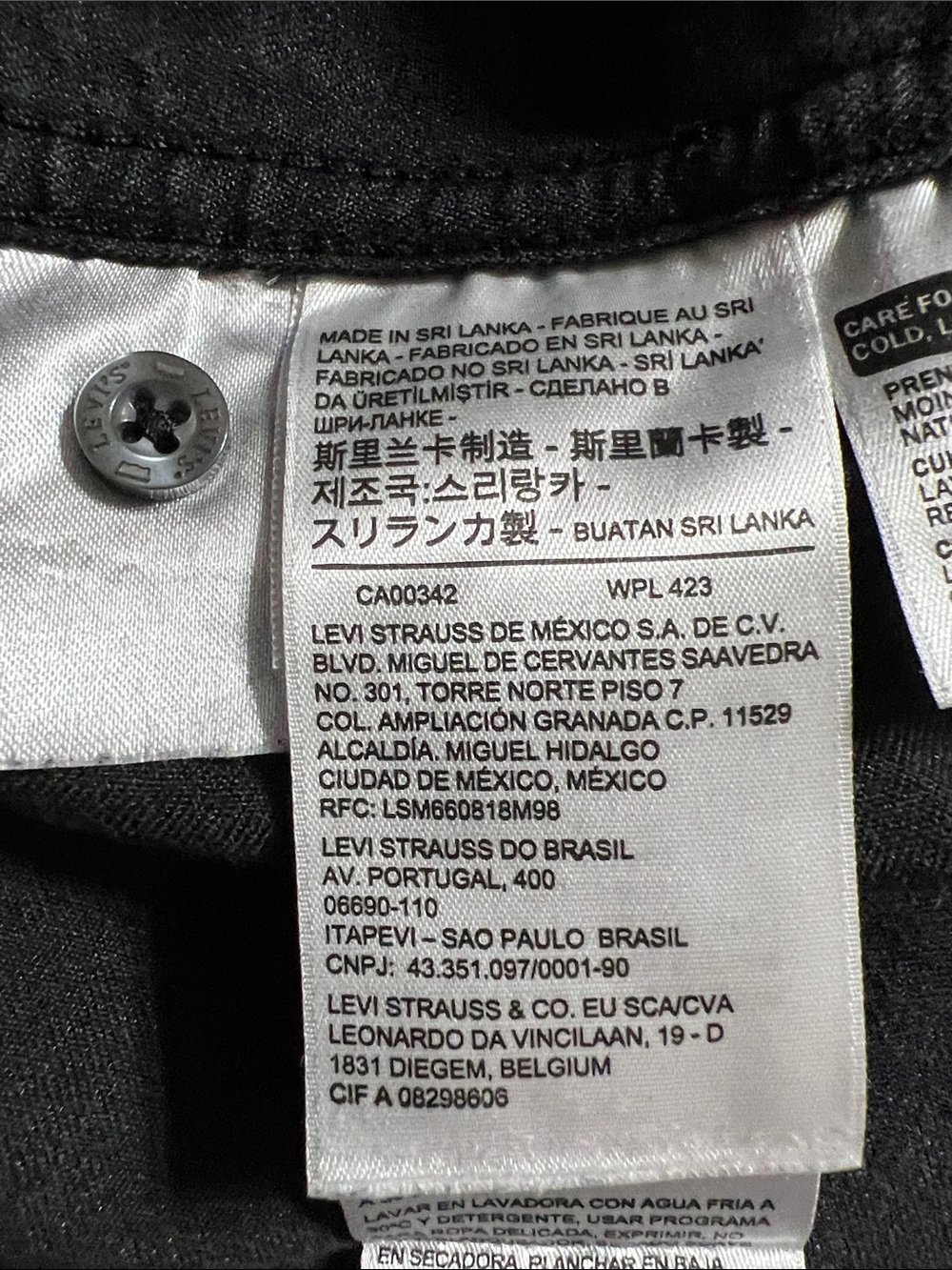 Levi's Men's Black Denim Western Snap Front Shirt Long Sleeve Large - Picture 7 of 13